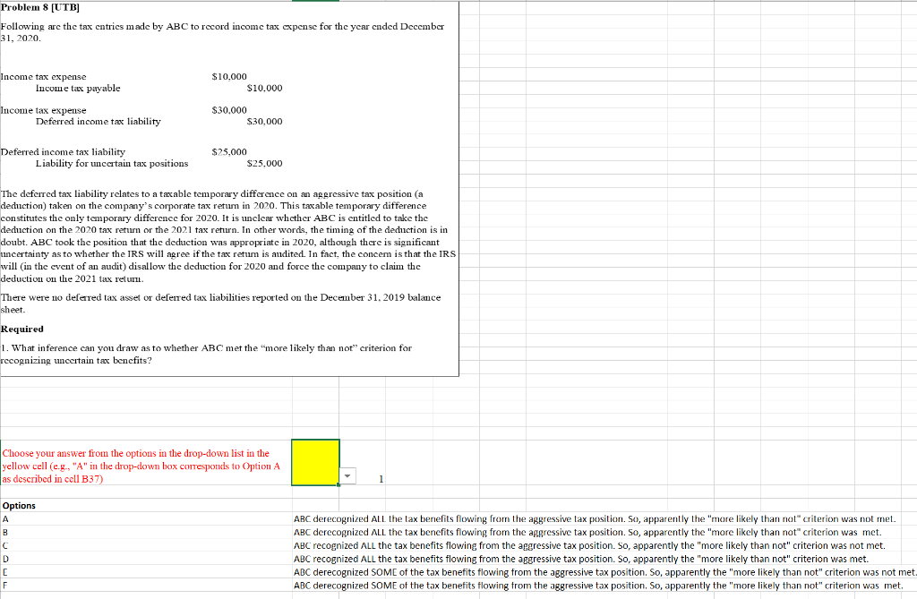 Please give the answer and explain the rationale behind it. Problem 8