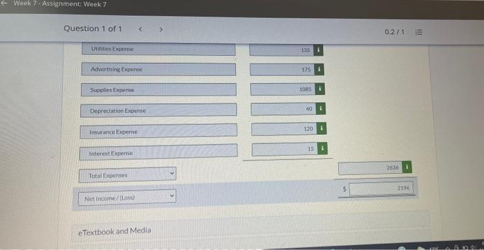 Accounts Receivable Supplies 370 Prepaid Insurance 1,280 Equipment 1.300 Accumulated Depreciation Equipment