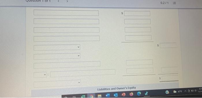 the adjusted trial balance. do the following (1) Your answer is correct
