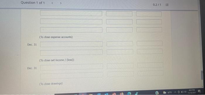 of 1 > 0.2/1 IITI Prepare an income statement for the 2