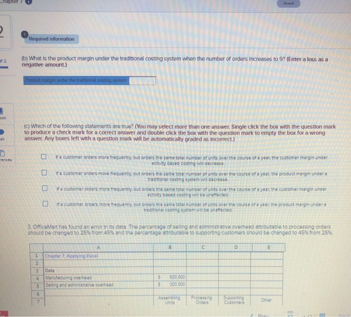 overhead 10 Total activity 11 Assembling Processing Supporting Units Orders Customers 50%