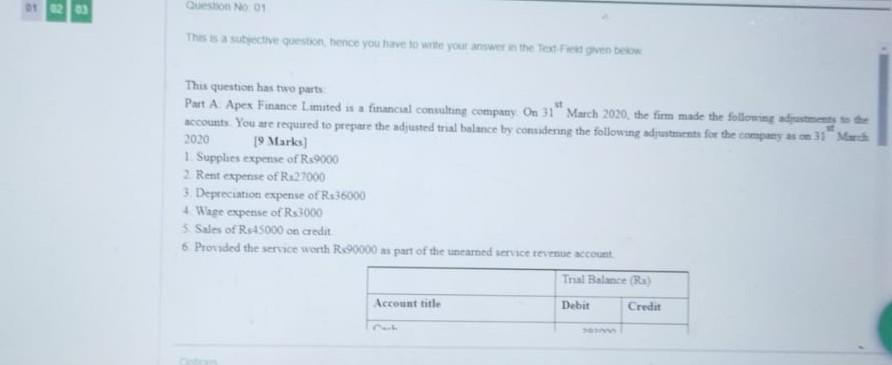  31 ON 01 This is a ser question bence you have