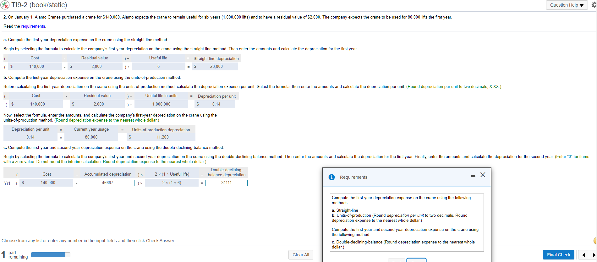  The answers in the white boxes are currently wrong % T19-2