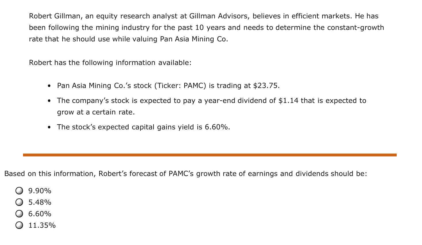  Robert Gillman, an equity research analyst at Gillman Advisors, believes in