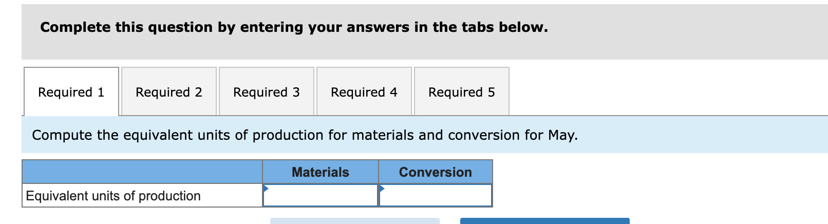 its process costing system. It manufactures a caulking compound that goes through