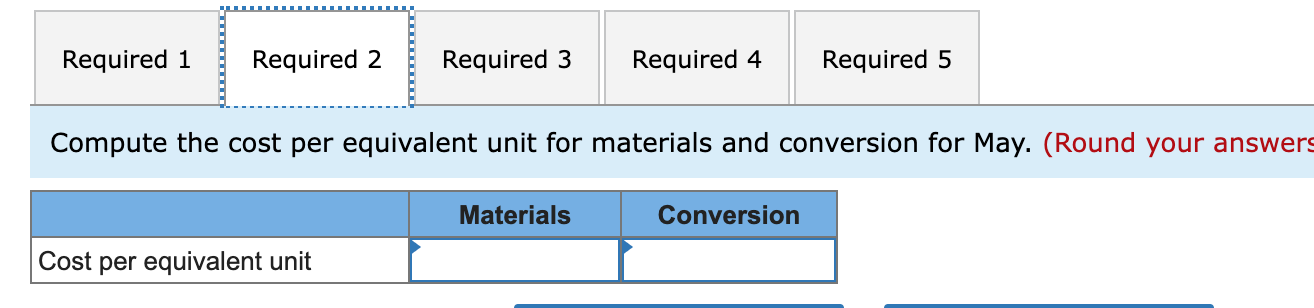 three processing stages prior to completion. Information on work in the first