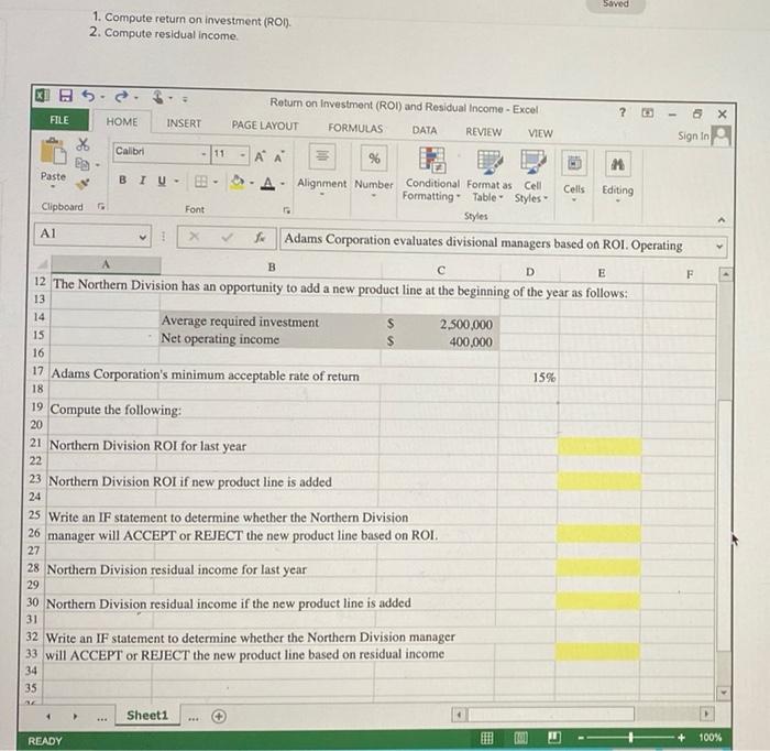 - Excel ? 6 X HOME INSERT PAGE LAYOUT FORMULAS DATA REVIEW