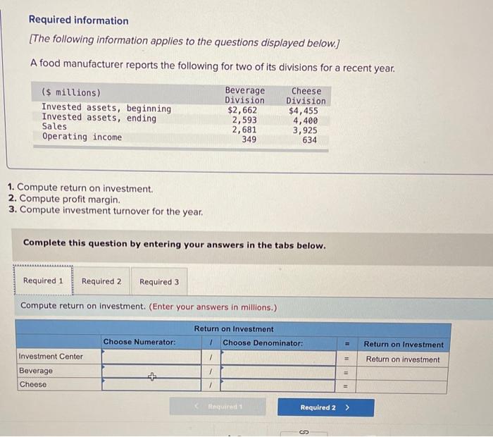  Needing required 1 , required 2 and required 3 please .