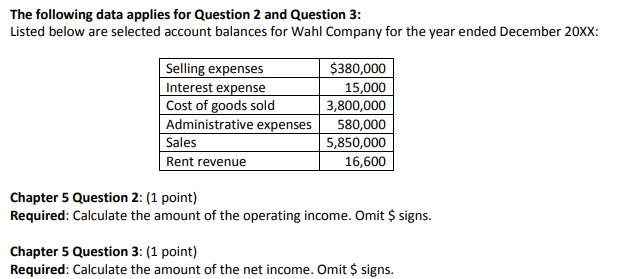 The following data applies for Question 2 and Question 3: Listed