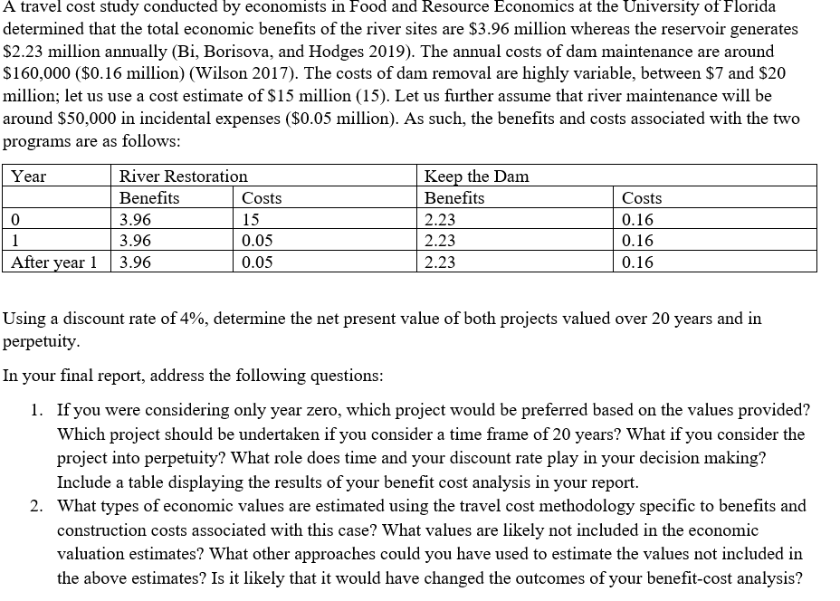  Need help with number 2 A travel cost study conducted by