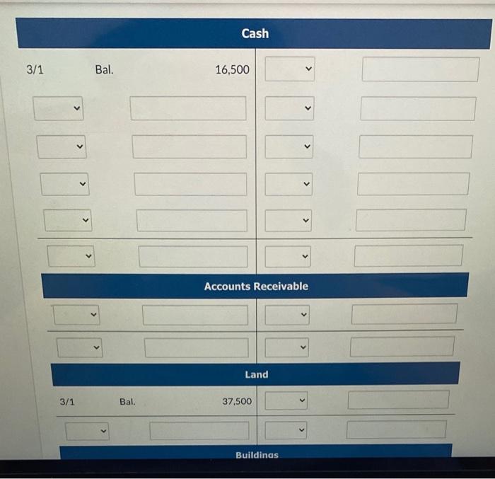 Accounts Payable $13,000; and Common Stock $78,000. During the month of March,