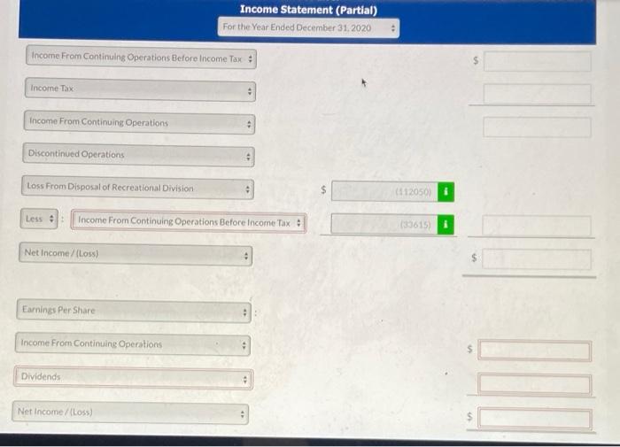 reported income from continuing operations before taxes during 2020 of $ 796,100.