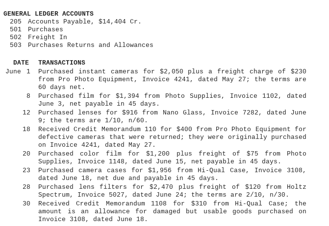 schedule of accounts payable. LO 8-4, 8-6 Digital World is a retail
