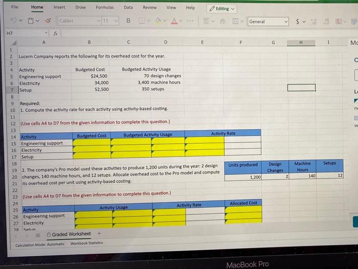  File Home Insert Draw Formulas Data Review View Help Editing Calibri