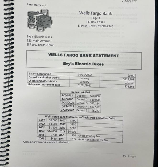 month of January, Prepare it in Excel and use the ending balance