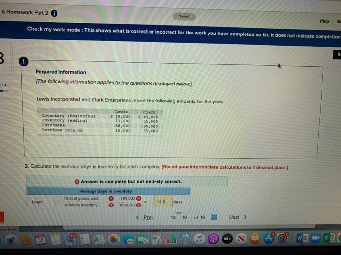  6 Homework Part 2 Seved Help so Check my work mode