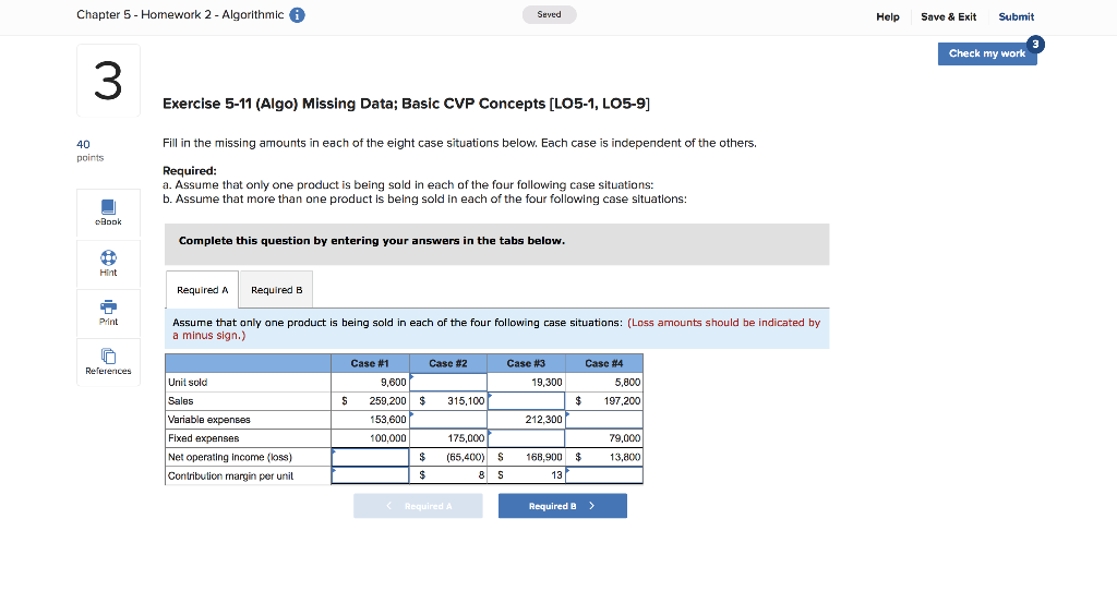  Chapter 5 - Homework 2 - Algorithmic Seved Help Save &