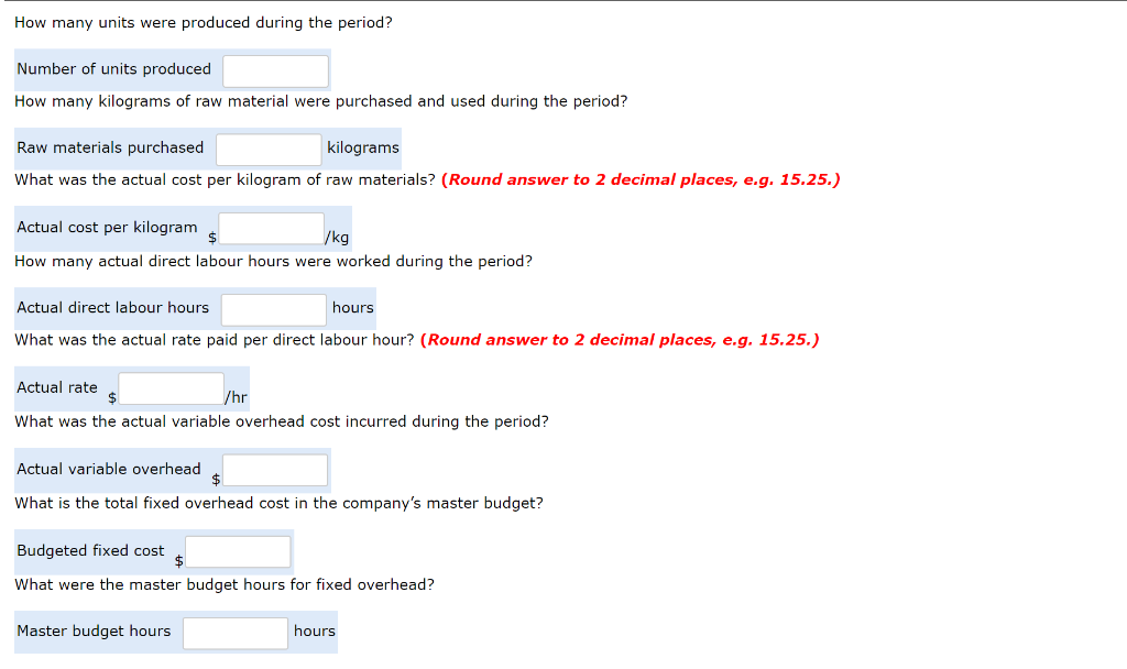 production of Gamma Co., and are asked to provide the plant manager