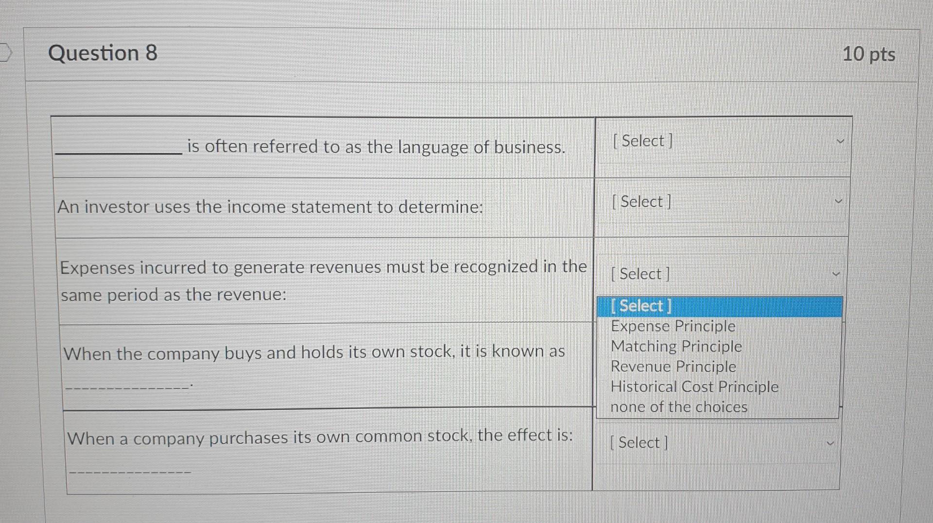 pts is often referred to as the language of business. [ Select]