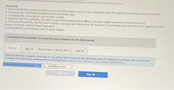 Product Costing [LO2-5) Elix Company manufactures two models of ultra-high fidelity speakers-the