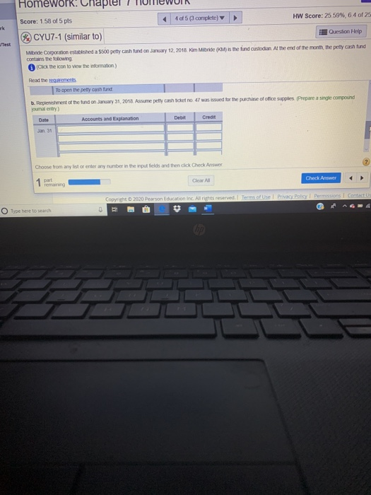 Amount Issued to 44 $ Account Debited Office Supplies Delivery Expense 21