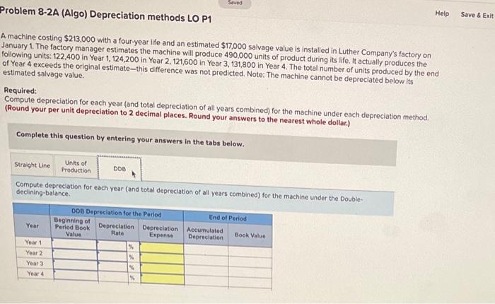 value is installed in Luther Company's factory on January 1. The factory