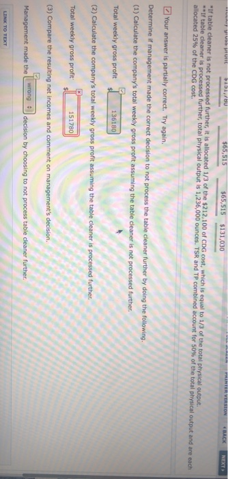 FULL SCREEN PRINTER VERSION BACK NEXT Question 3 Culver Industrial Products Inc.