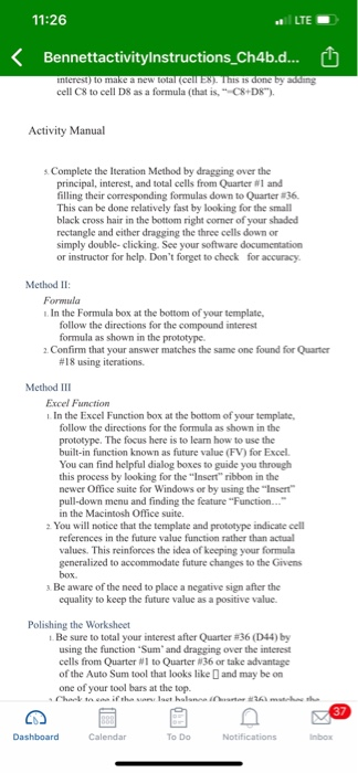 content. The excel example: The summary of information. 11:25 LTE
