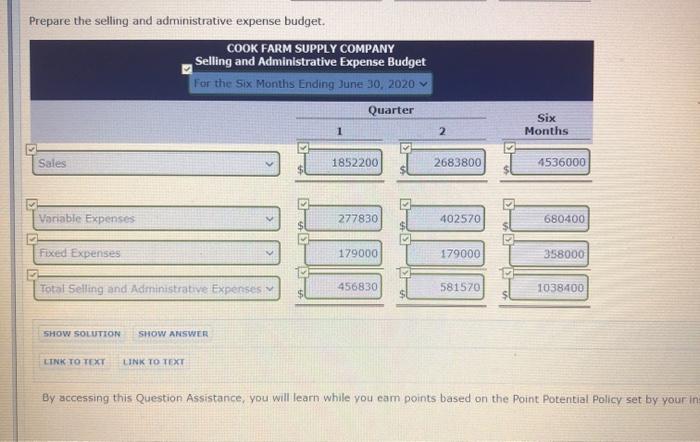the production budget. COOL ADMIN Prepare the production budget. COOK FARM SUPPLY