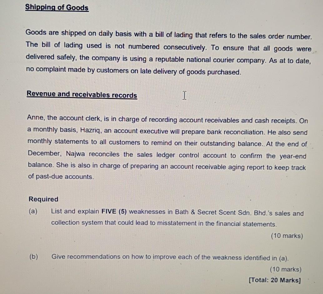 that produce and sells toiletries. They have been in operation for more