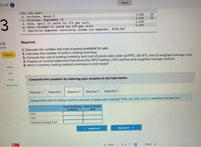 inventory costing method at the end of the year, as if it