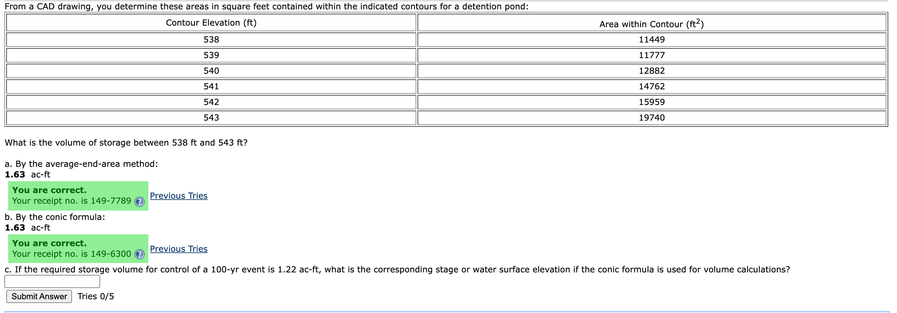  please solve part C using these numbers From a CAD drawing,