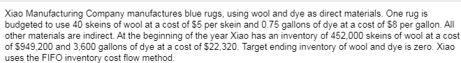 Drop down options: Direct manuf. labor , Direct manuf labor hours