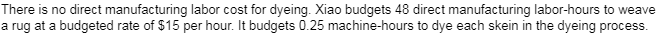 overhead costs Drop down option Requirement 7: increase or reduce Drop down