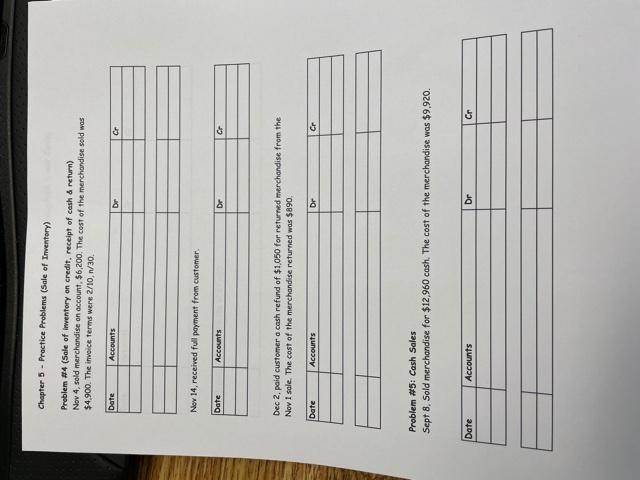 Bank Credit Cards? Also, using the trail balance prepare following statements: a