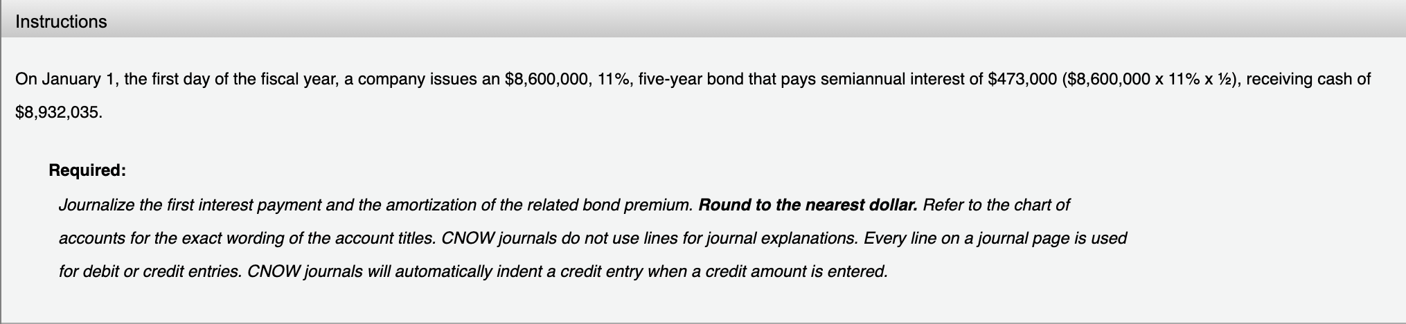 Just need some help with what I'm missing! Instructions On January 1,
