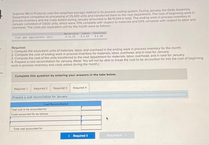 beginning work in process inventory and the costs added during January amounted