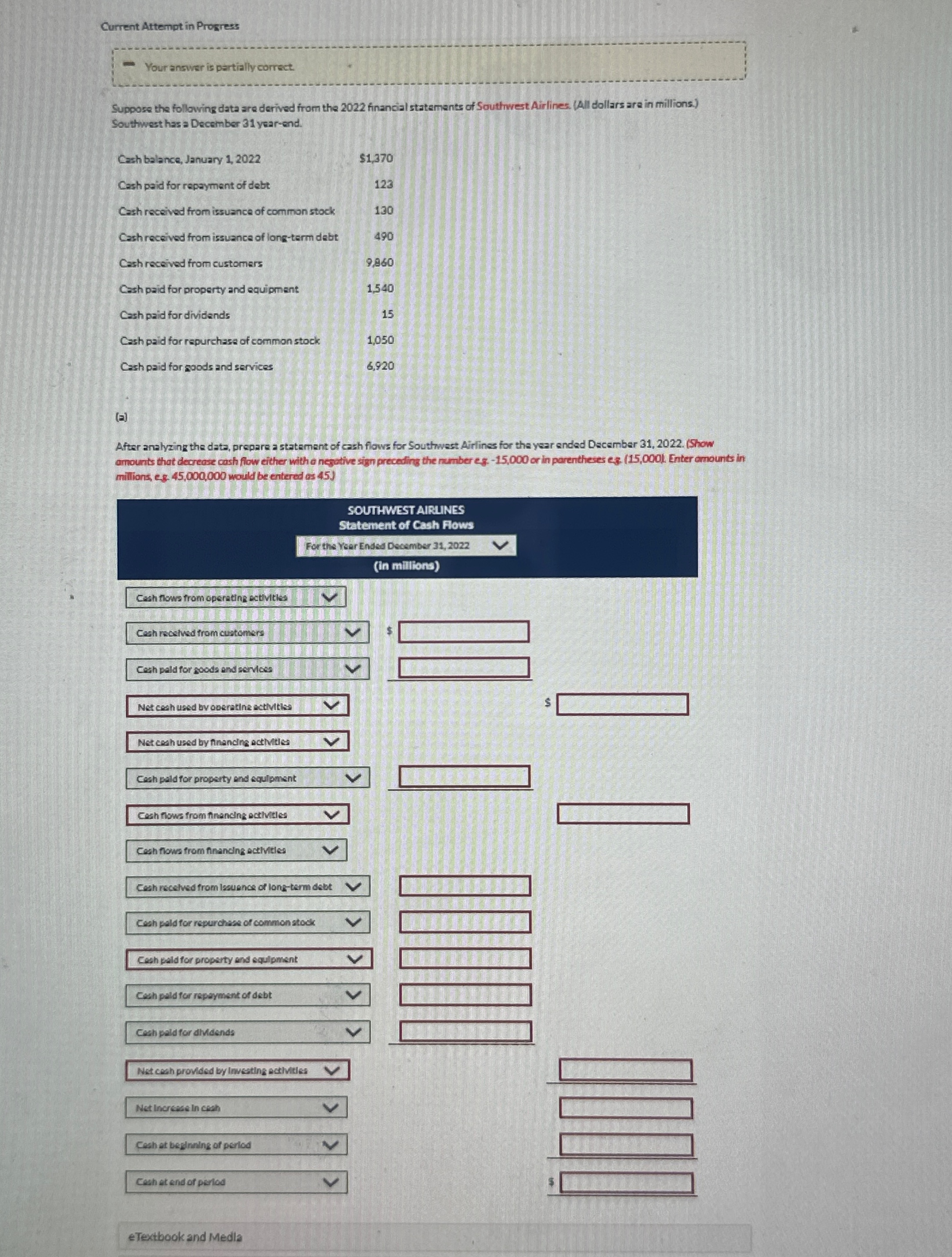  Current Attempt in Progress Your answer is partially correct. Suppose the
