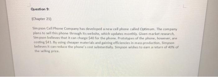 or Product 44. The cost accounting department developed the following unit information