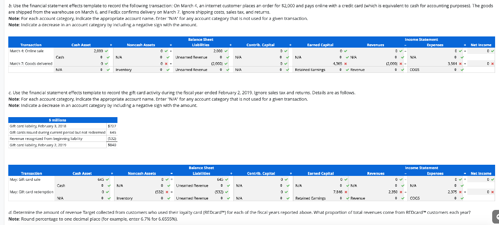 them. Revenue Recognition and Sales Allowances Target Corporation reported the following on