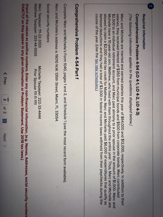  Required information Comprehensive Problem 4-54 (LO 4-1, LO 4-2, LO 4-3)