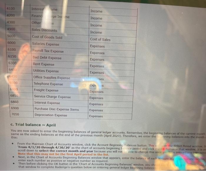 Fault art of accounts so that it exactly matches the chart of