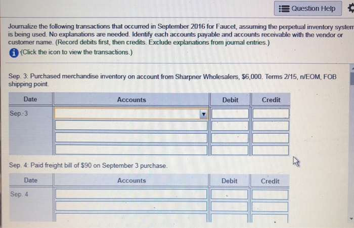* More Info Terms 2/15, n/35. Cost of goods, $2,655. 9 Purchased