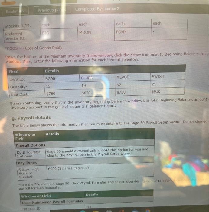 on setting up the general ledger After you have finished setting up