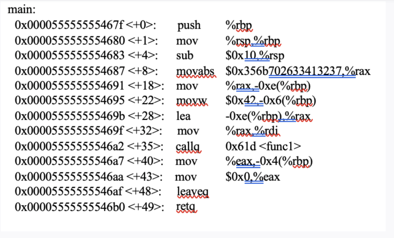 show the Stack when the program is at the end of func2.: