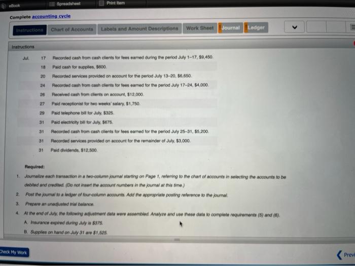 Spreadsheet Print them Complete accounting cycle Instruction Chart of Accounts Labels and