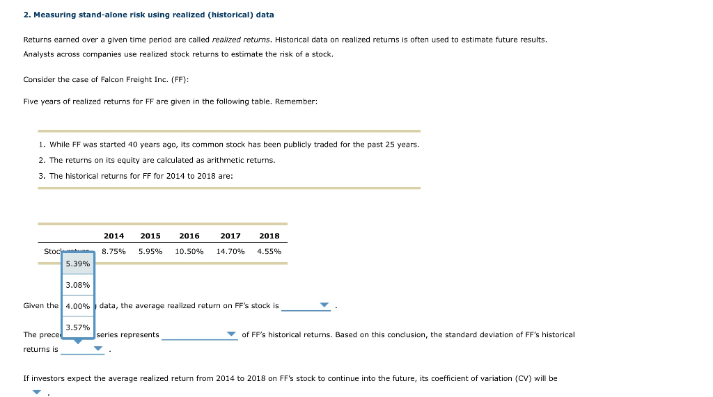 returns is often used to estimate future results. Analysts across companies use