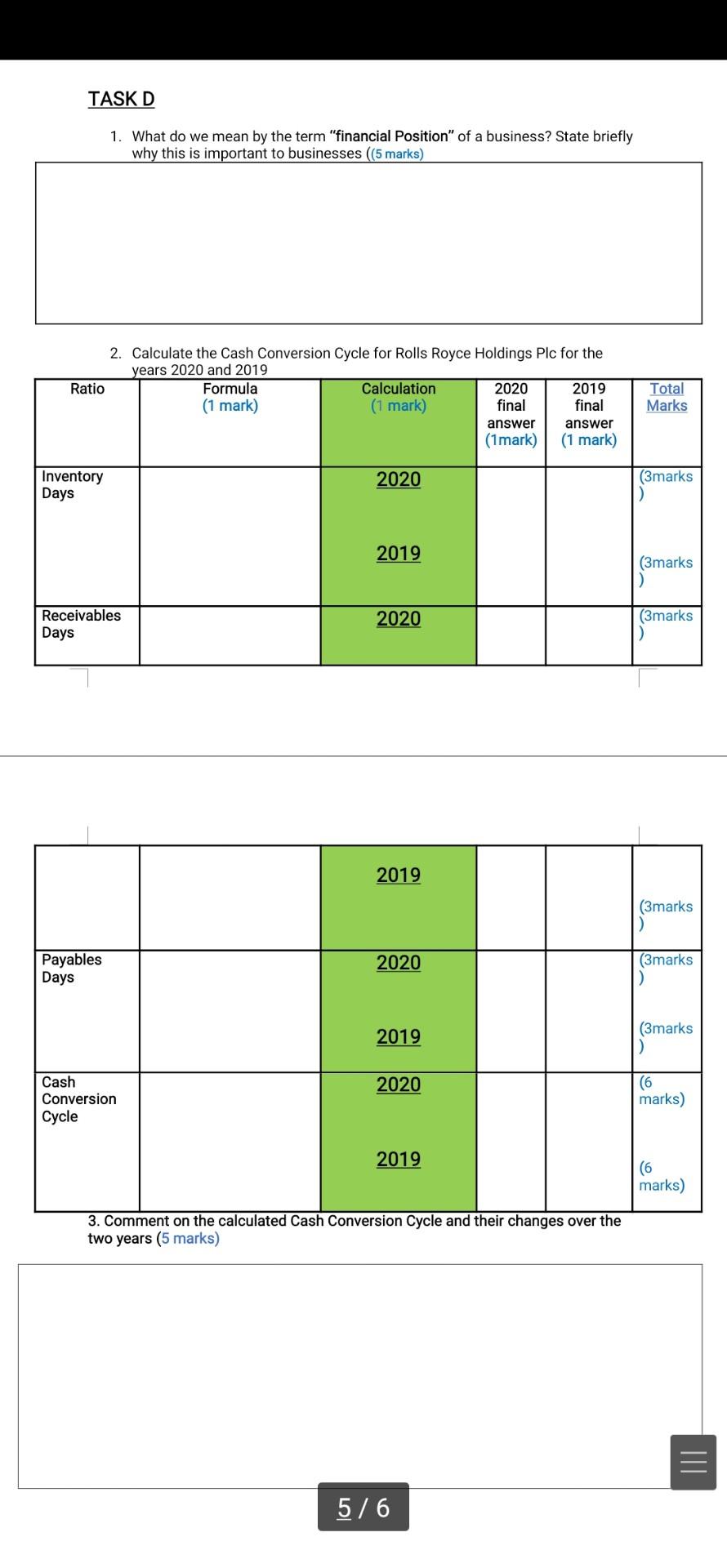  TASK D 1. What do we mean by the term "financial