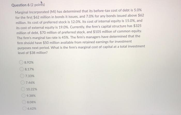 11.0%. Its cost of internal equity is 14.0%, and its cost of