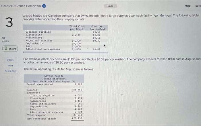  Chapter 9 Graded Homework Saved Help Save 3 Lavage Rapide is